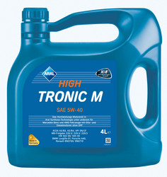 Купить моторное масло Aral  High Tronic M 5W-40, 4л. Синтетическое | Артикул 21404