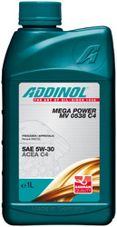 Купить моторное масло Addinol Mega Power MV 0538 C4 5W-30, 1л Синтетическое | Артикул 4014766073259