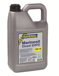 Купить моторное масло Ravenol Marineoil DIESEL SHPD 10W40, 5л Минеральное | Артикул 4014835629554